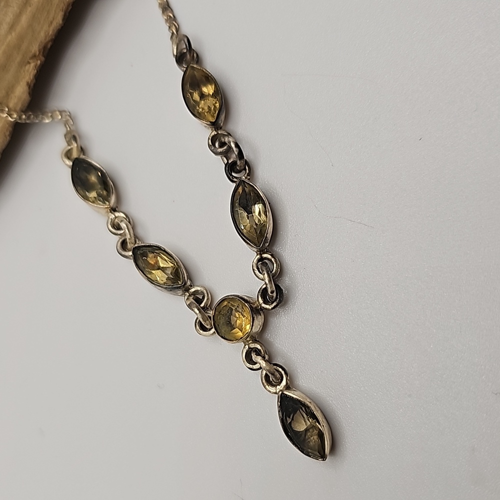 Sterling silver and gemstone necklace